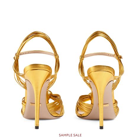 gucci sandals gold|gucci transparent sandals.